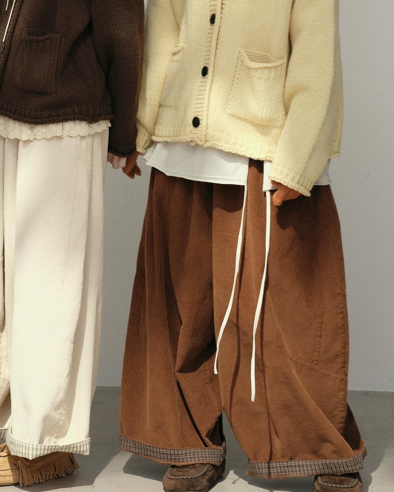 コーデュロイランタンシルエットカジュアルパンツ 10169