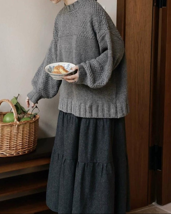 レトロチャンキーニットプルオーバー 10034