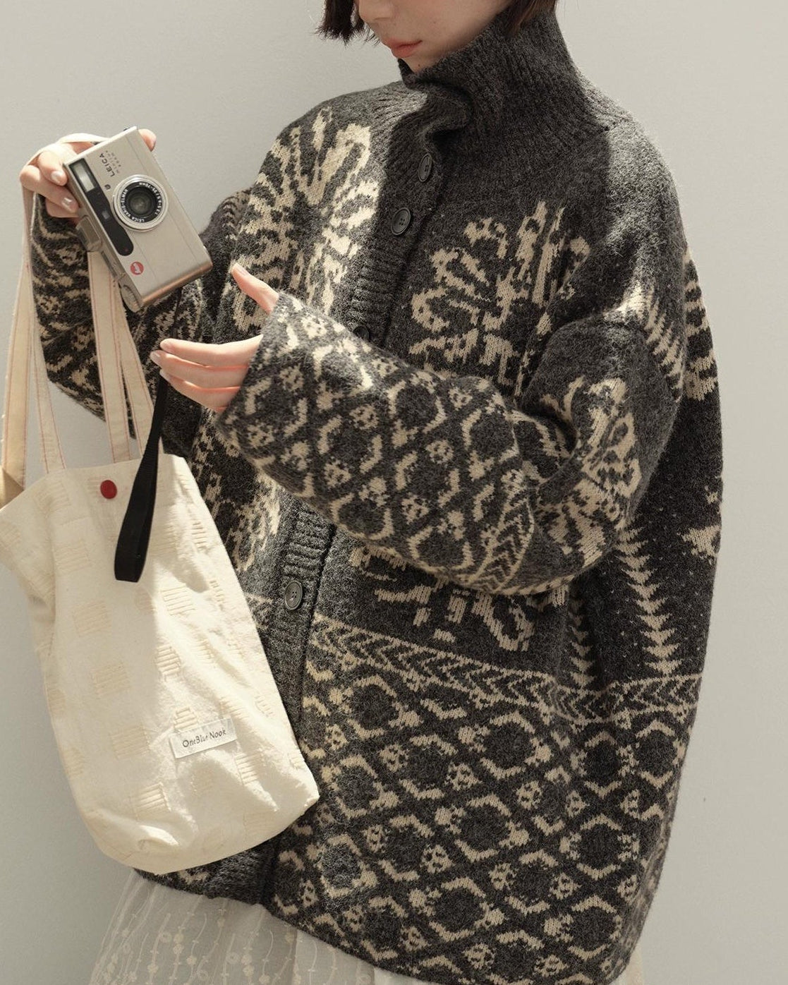 スノーレトロフェアアイルカーディガン 10134