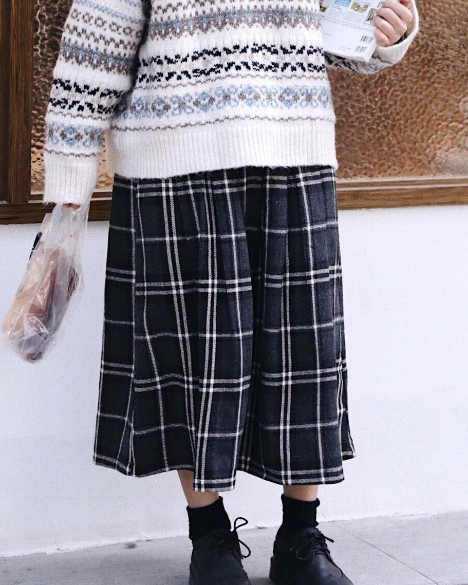 フォルムチェックAラインスカート 10124