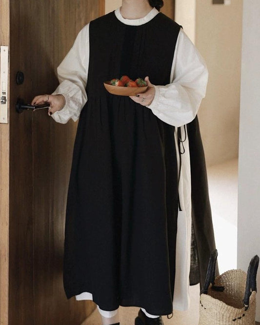 ハイウエストスリットリボンワンピース 10025