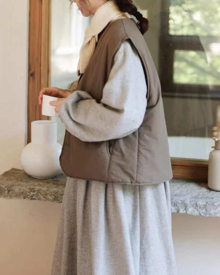 シングルブレストルーモカライトベスト 10091