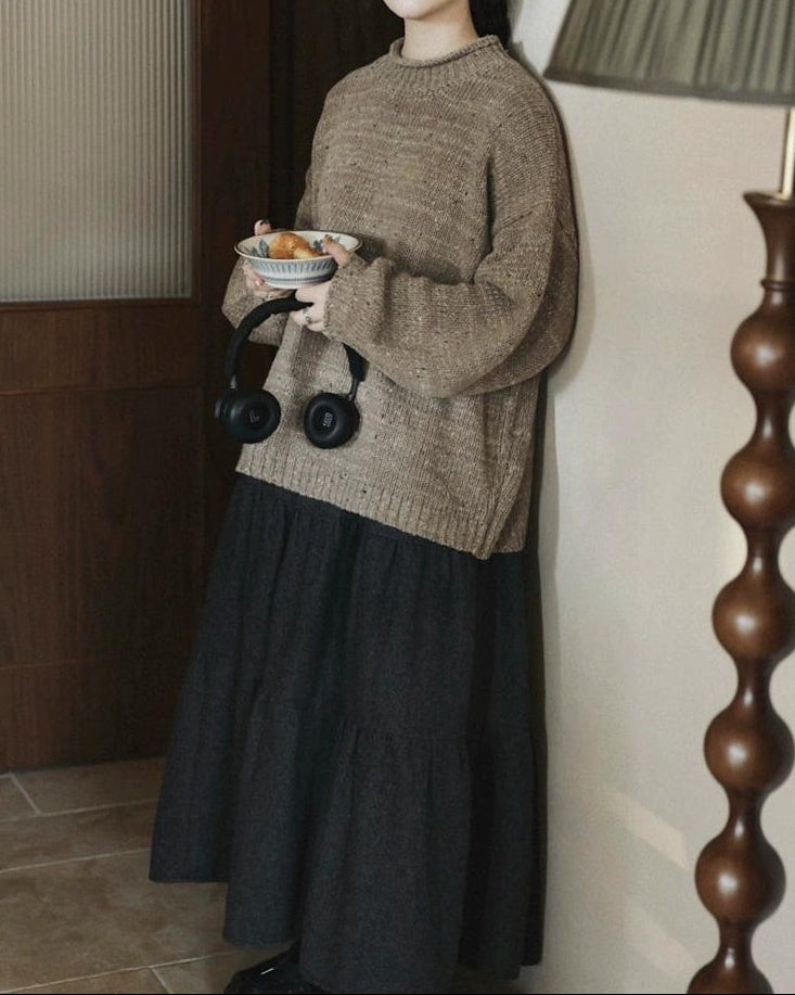 ハイウエストレトロティアードスカート 10037