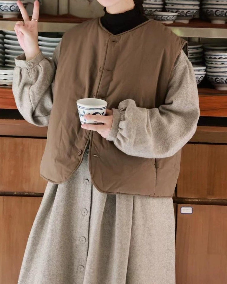 シングルブレストルーモカライトベスト 10091