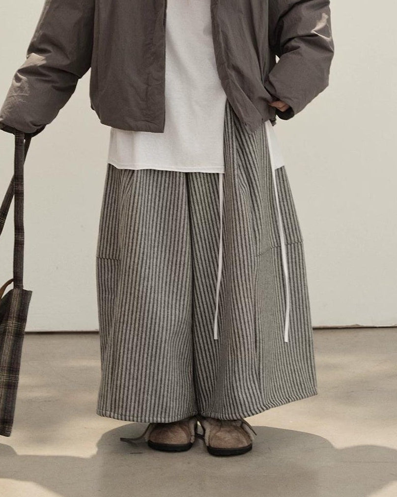 ノルディックストライプワイドパンツ 10147