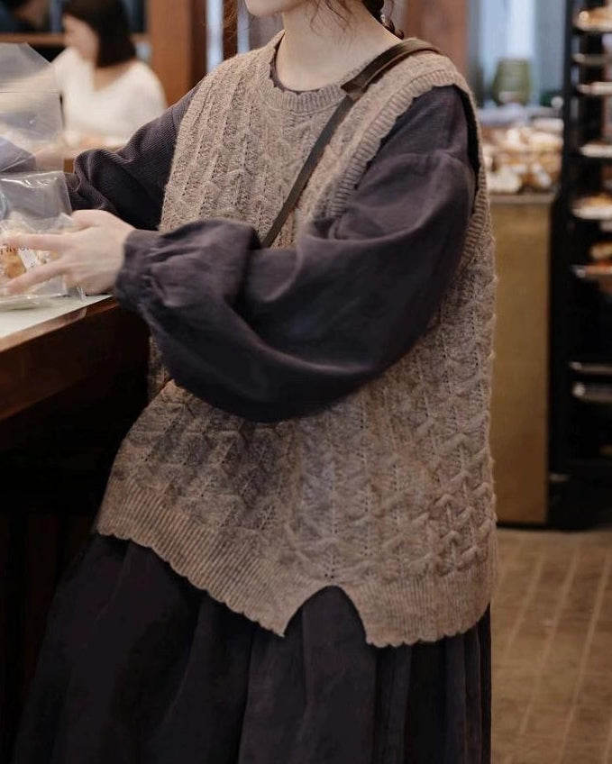 パターンニットスリットベスト 10110