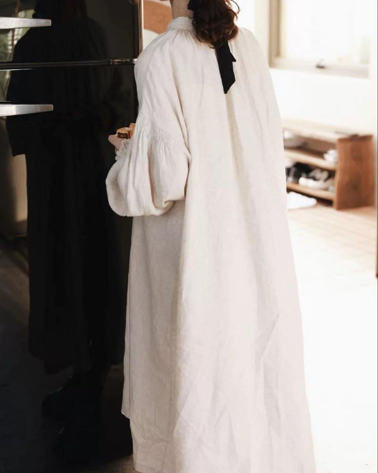 ヘルカナチュラルロングギャザーワンピース 10087