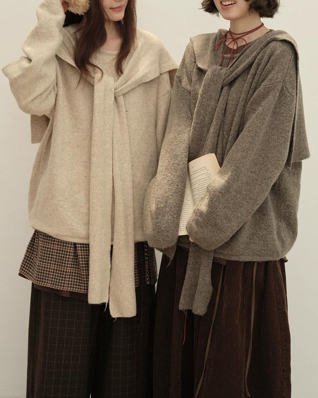 ストールレイヤーニットプルオーバー 10150