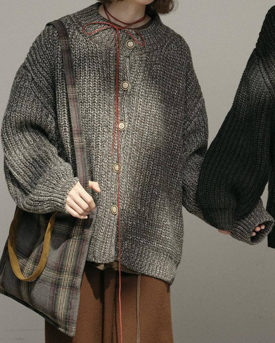 ノルディックキャンバスニットカーディガン 10168