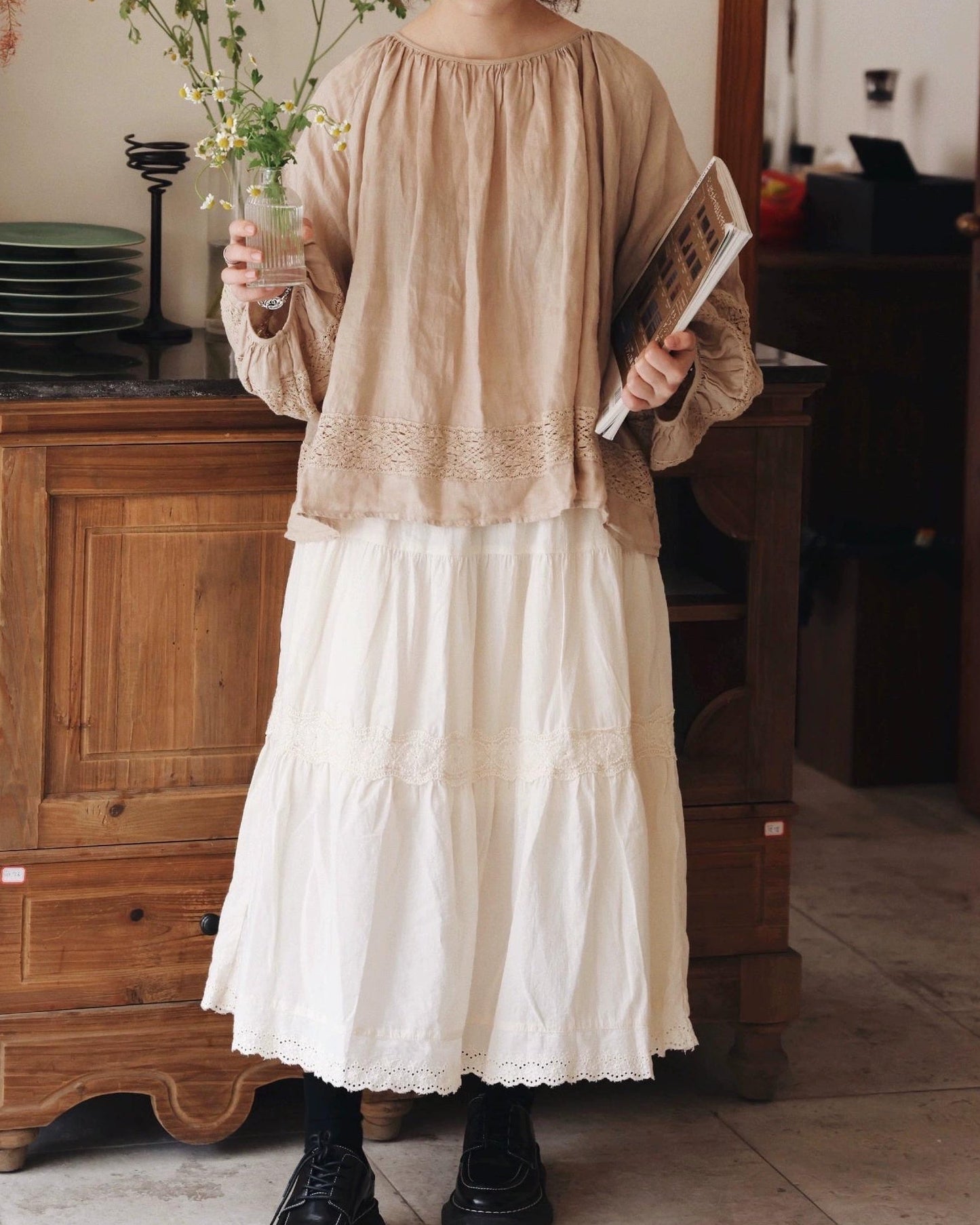 ミルキーレースレトロスカート 10116