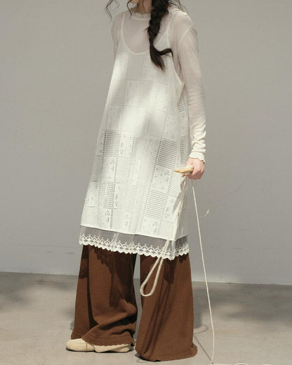 クロシェレースサスペンダーワンピース 10171