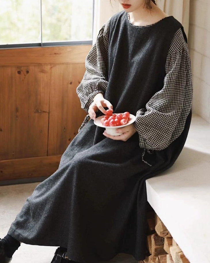 ハイウエストクラーラベストワンピース 10092