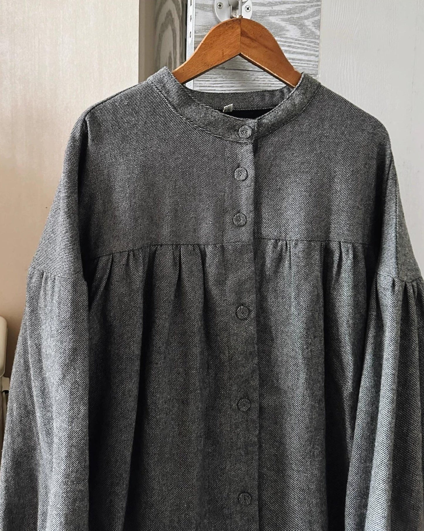 ハイウエストパフフレアワンピース 10068