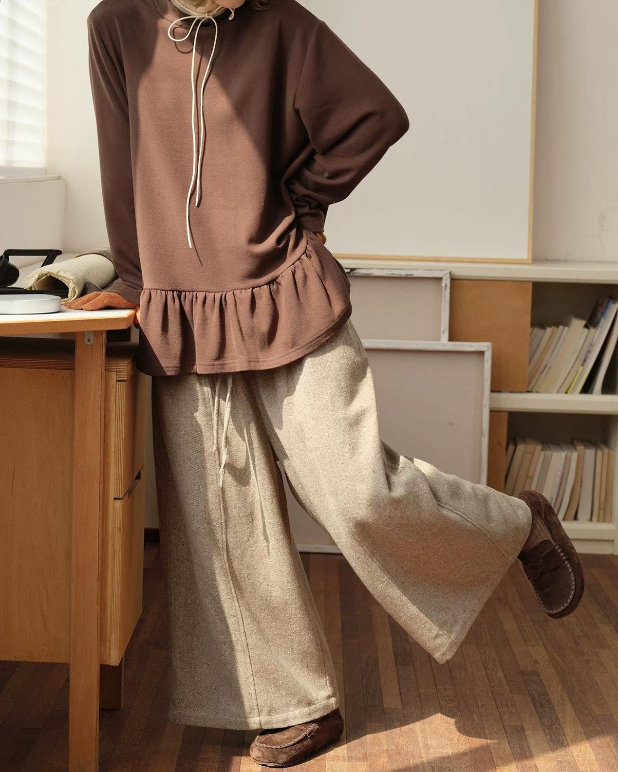 ナチュラルノルドフリルカットソー 10161