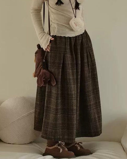 クラッシーチェックロングスカート 10289