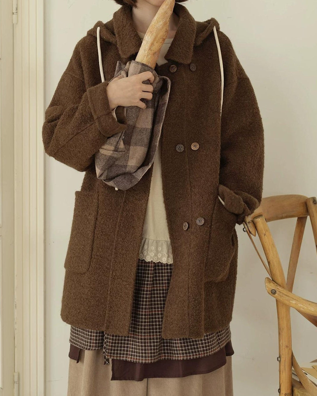 チェックレイヤードスカート 10199