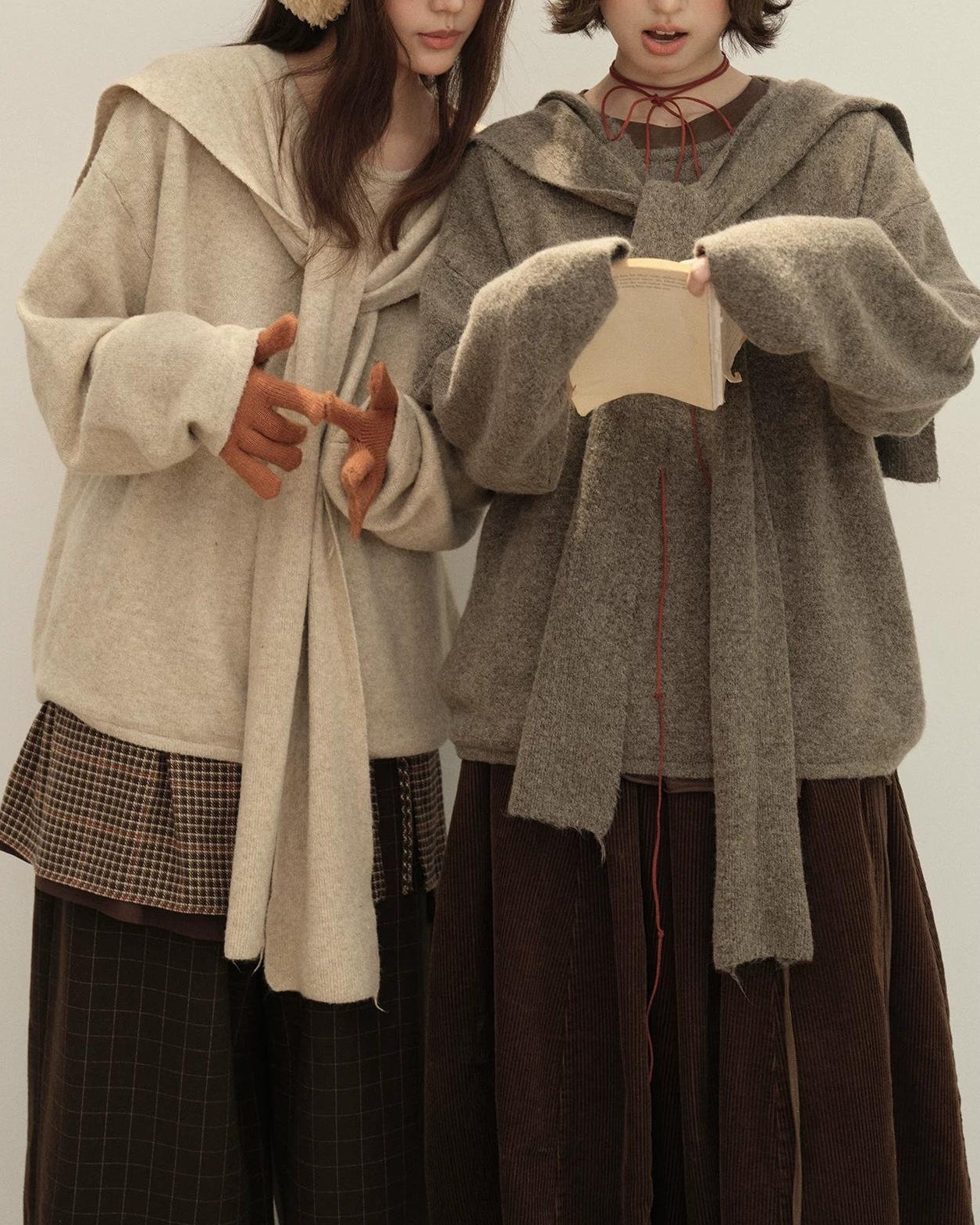 ストールレイヤーニットプルオーバー 10150