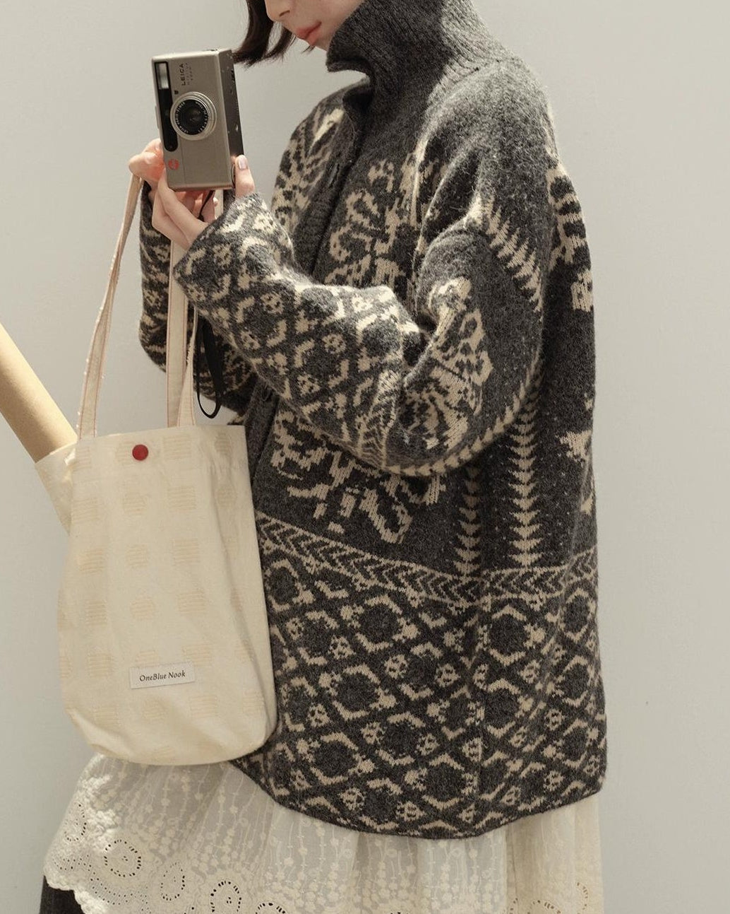 スノーレトロフェアアイルカーディガン 10134