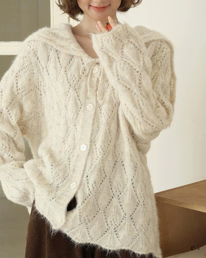 セーラーモチーフリボンニットカーディガン 10210