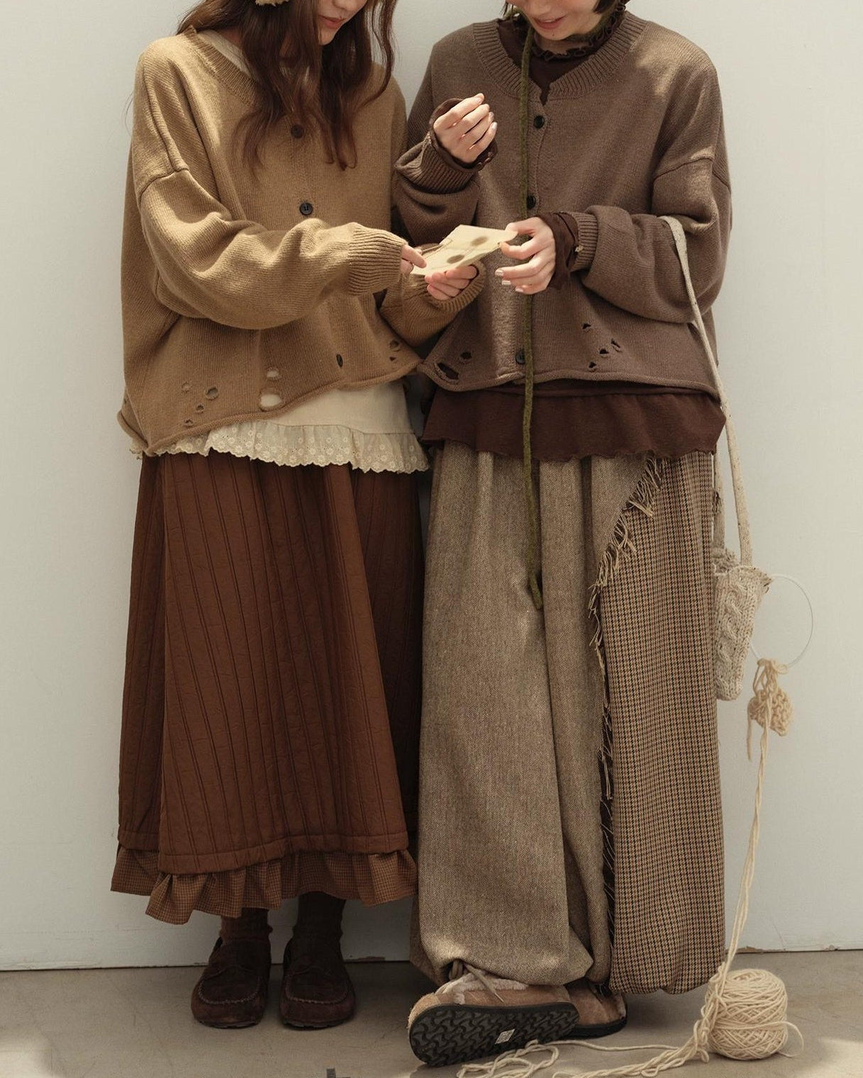 ホールニットリブカーディガン 10126