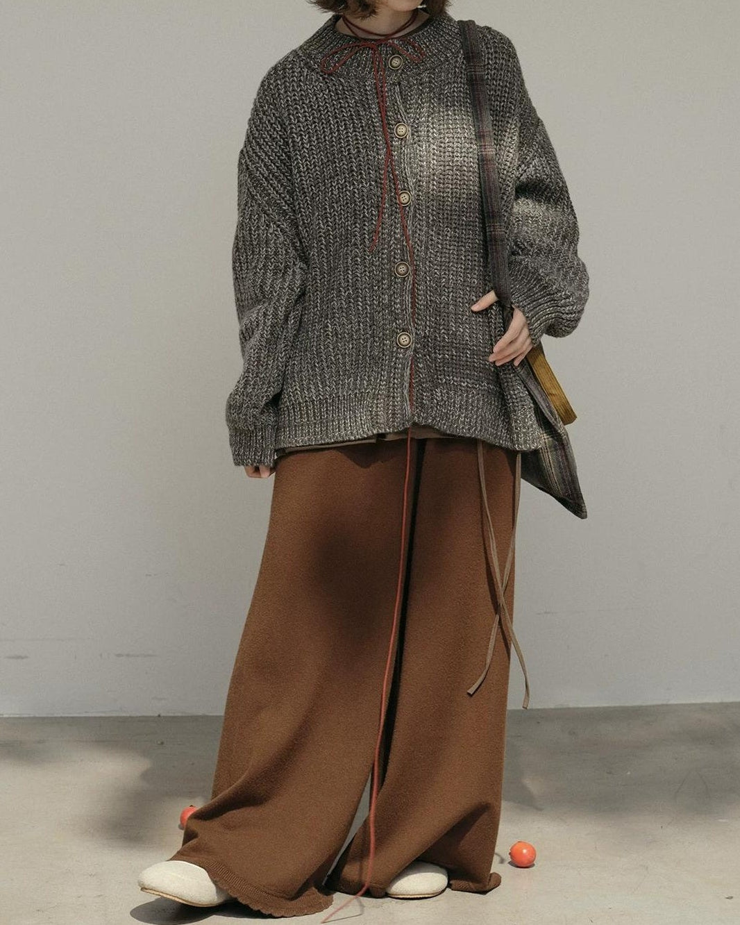 ノルディックキャンバスニットカーディガン 10168