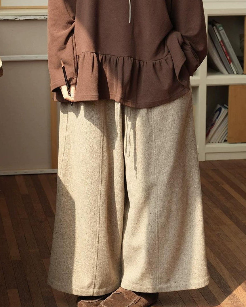 フォークロアワイドタックパンツ 10159