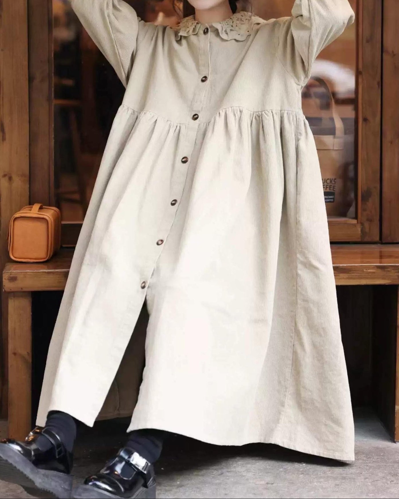 フィヨルドコーデュロイワンピース 10101