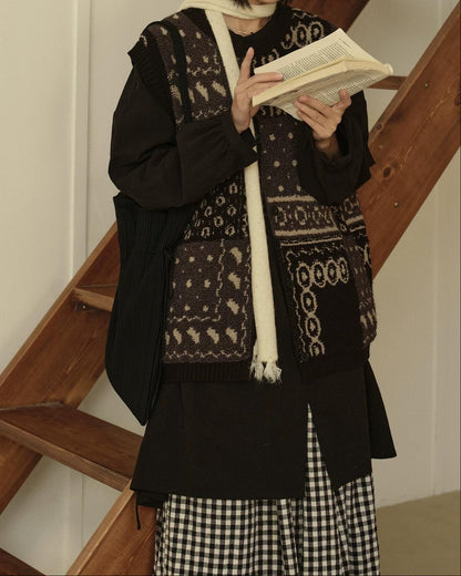 ノルディックジャカードベスト 10282