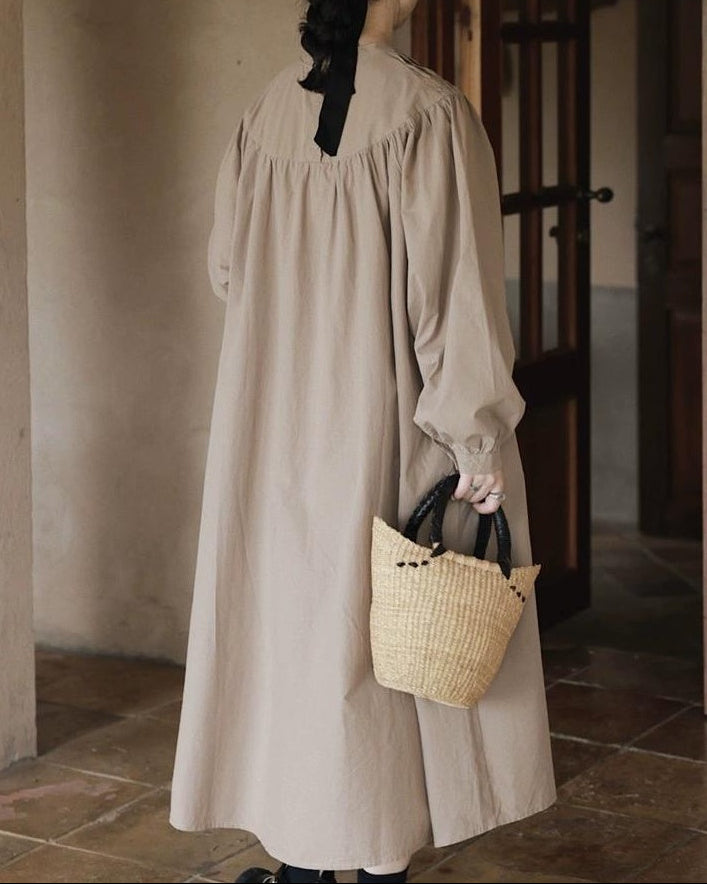 スモッキングエアリーロングワンピース 10046