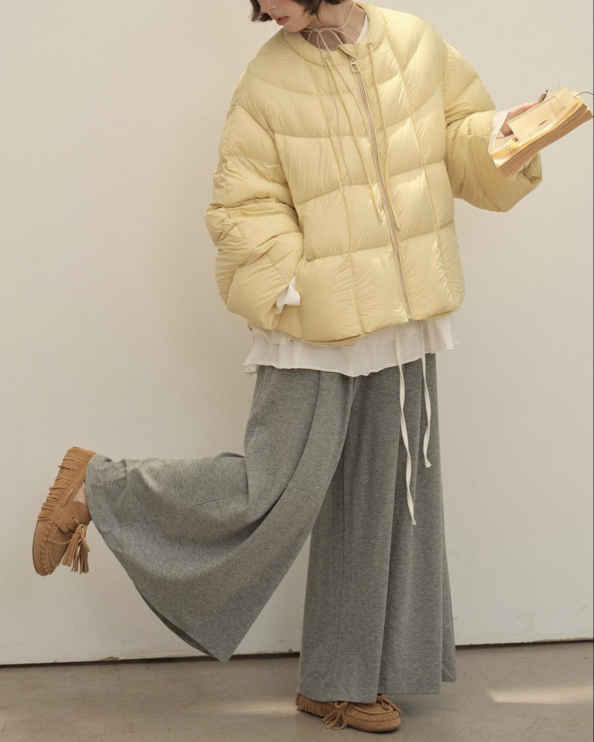 エアウォームクラウドリボンパフコート 10141