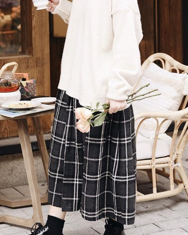 フォルムチェックAラインスカート 10124