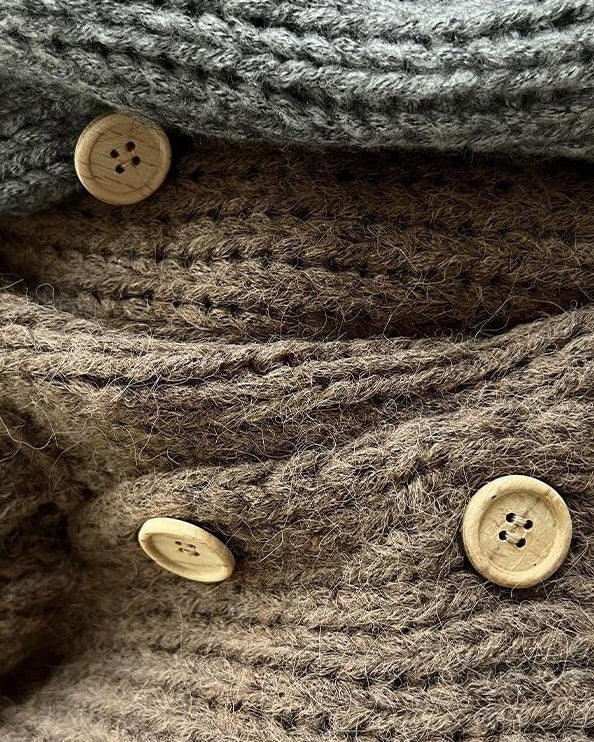 アートタッセルハーフボタンニット 10139