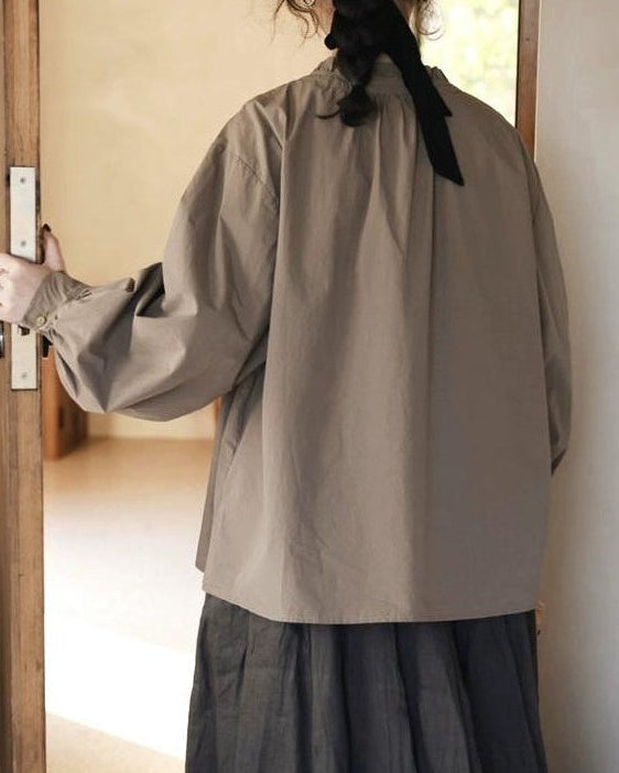 フリルカラーフレアブラウス 10023