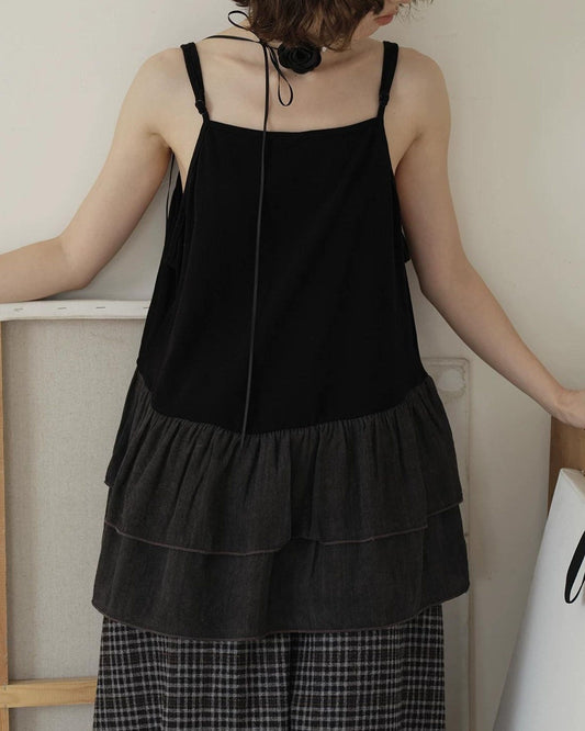 ナチュラルキャミシタフリルレイヤートップ 10191