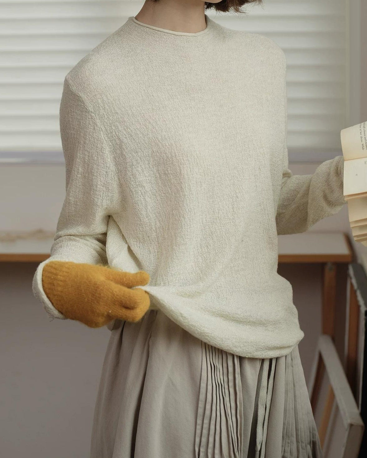 カームラインラウンドプルオーバー 10162