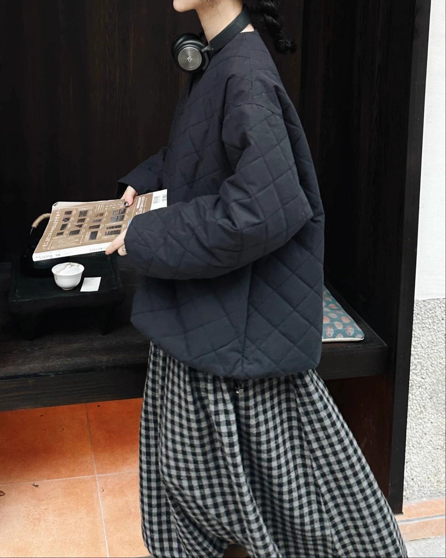 ハーフボタンキルティングプルオーバー 10032