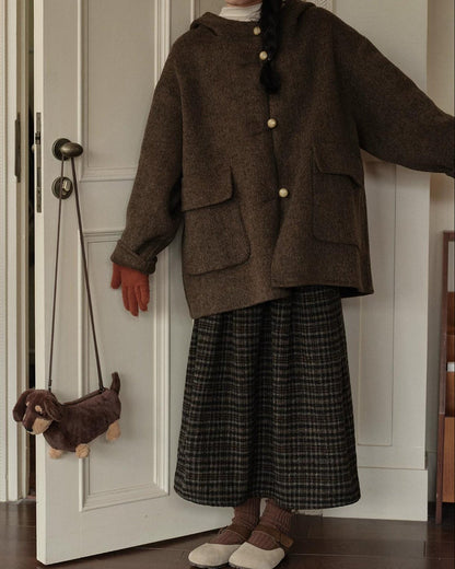 ノルディアフリッセチェックロングスカート 10291