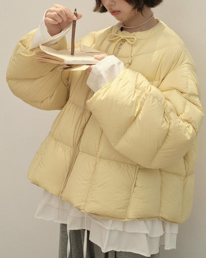 エアウォームクラウドリボンパフコート 10141