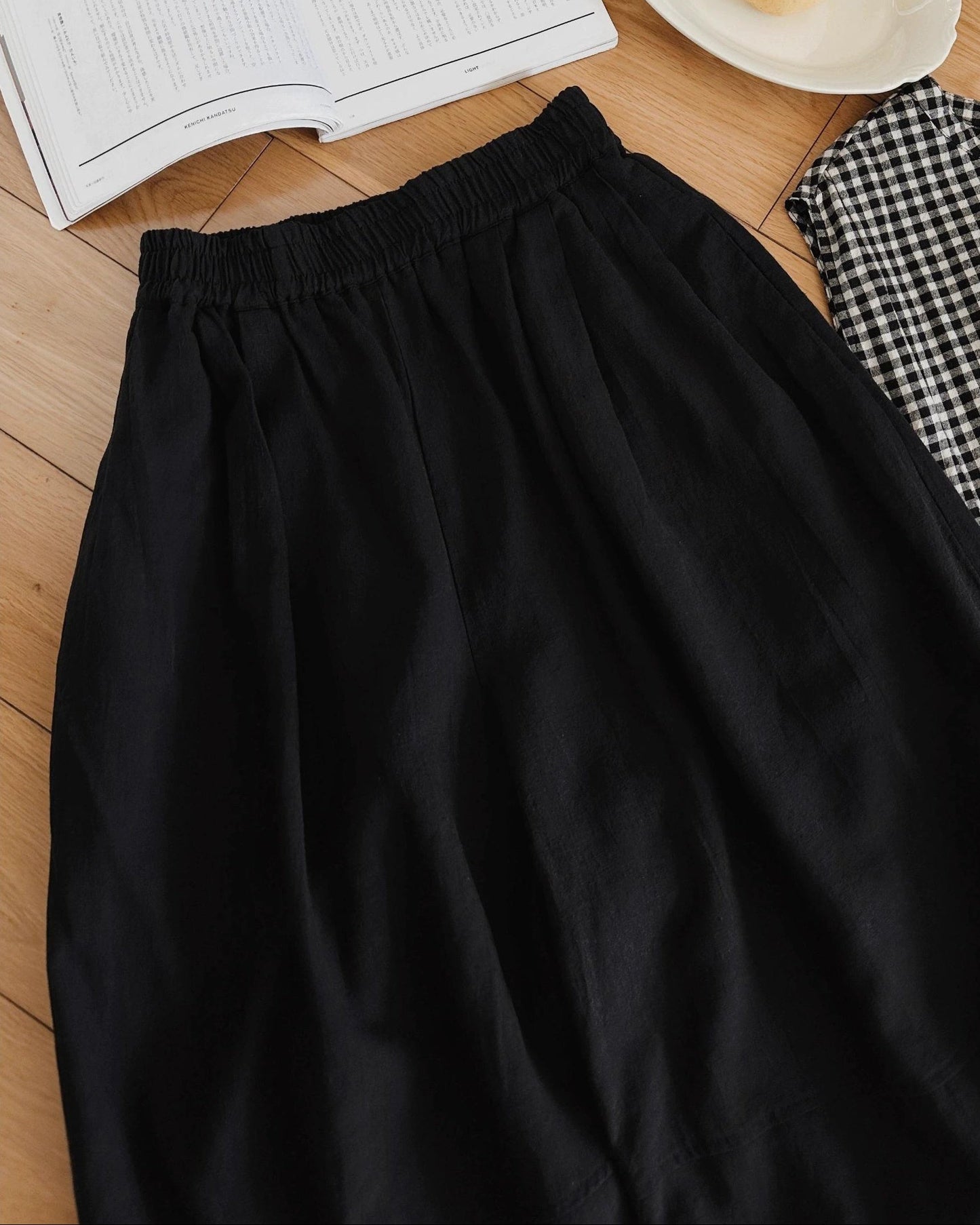 ハイウエストランタンレトロパンツ 10054