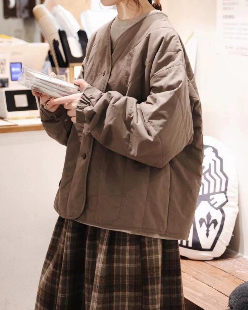 キルトテクスチャーショートコート 10093