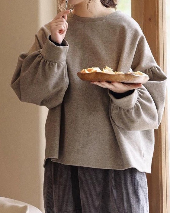 カームバックボタンスウェットプルオーバー 10119