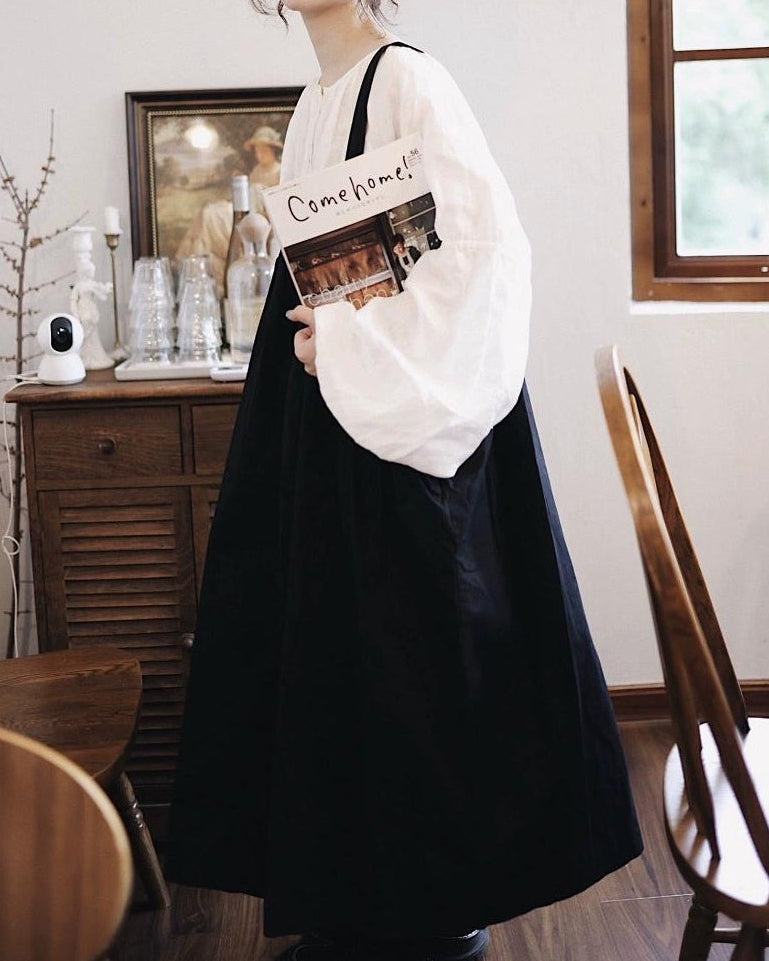 レトロボタンサスペンダーワンピース 10113