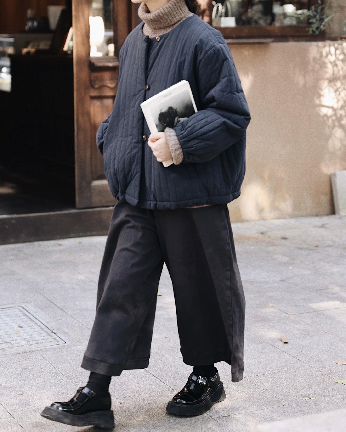 エアリーキルティング ノーカラーコート 10105