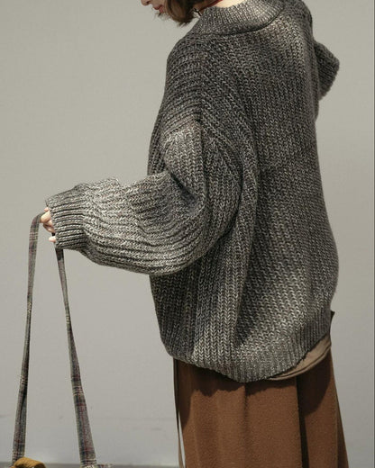 ノルディックキャンバスニットカーディガン 10168