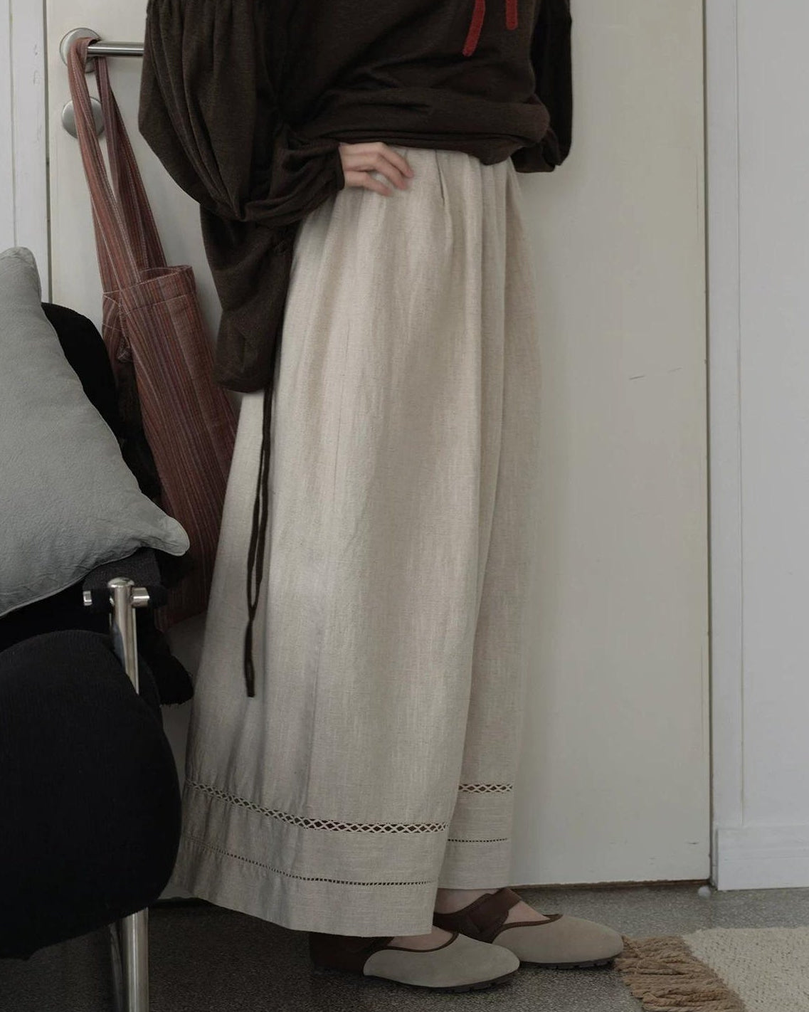 エルヴィスティアメッシュワイドパンツ 10258