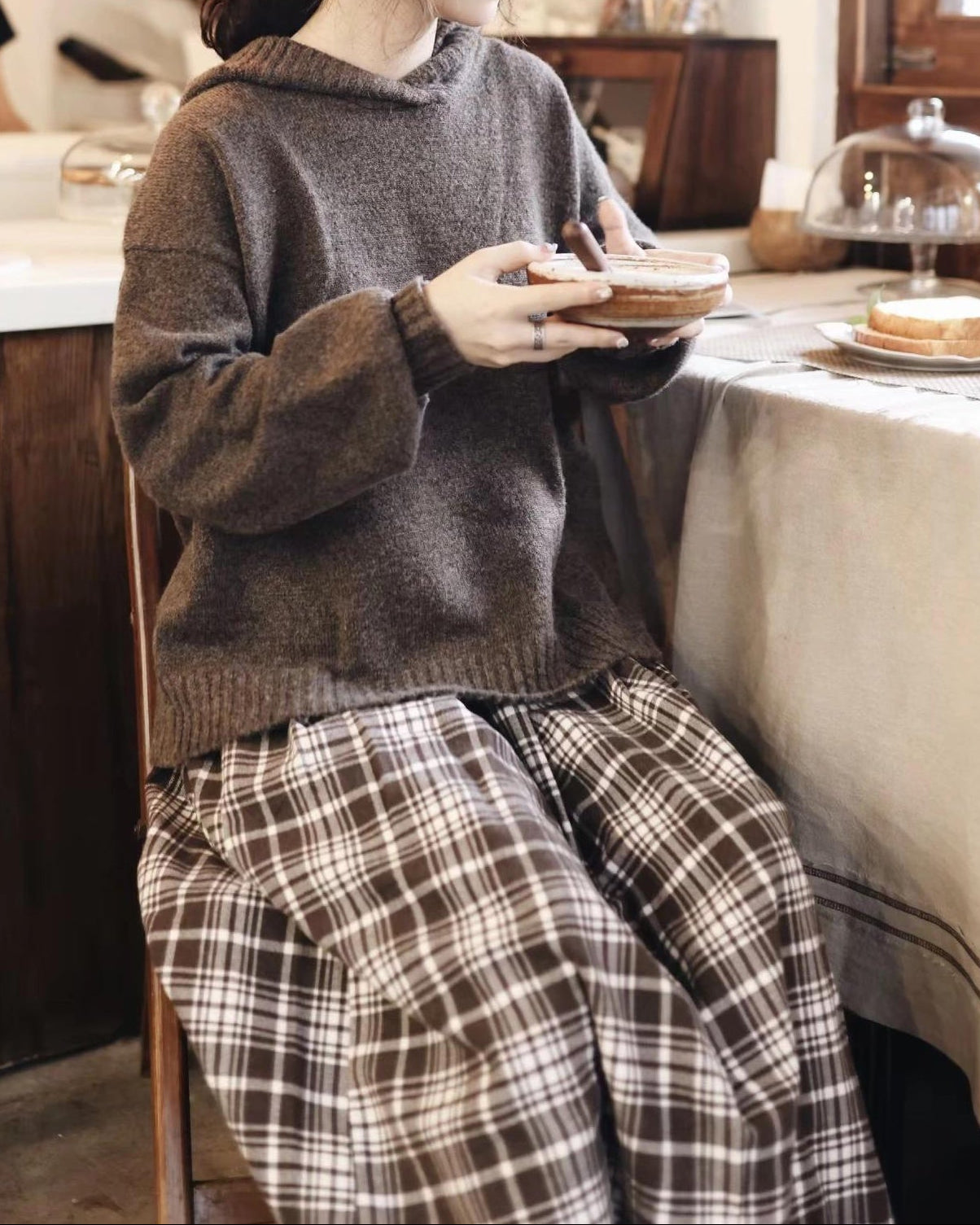 ミュークチェックAラインスカート 10111