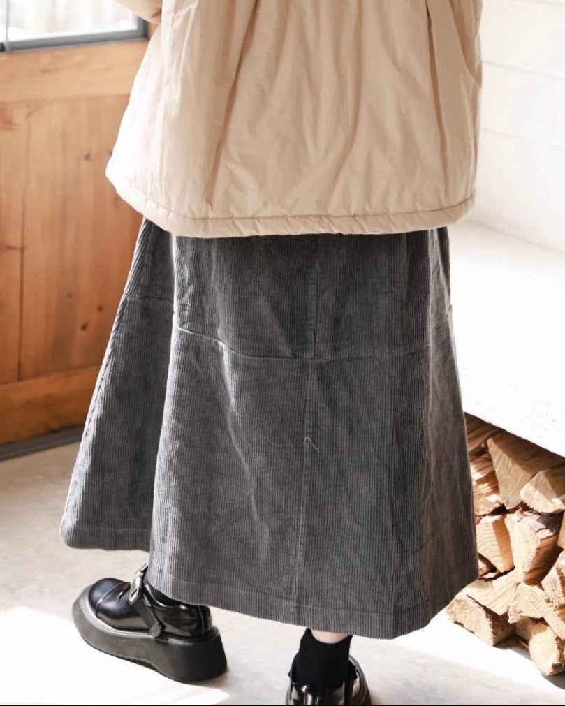 ハイウエストリラックスコーデュロイスカート 10095