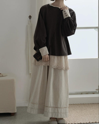 エルヴィスティアメッシュワイドパンツ 10258