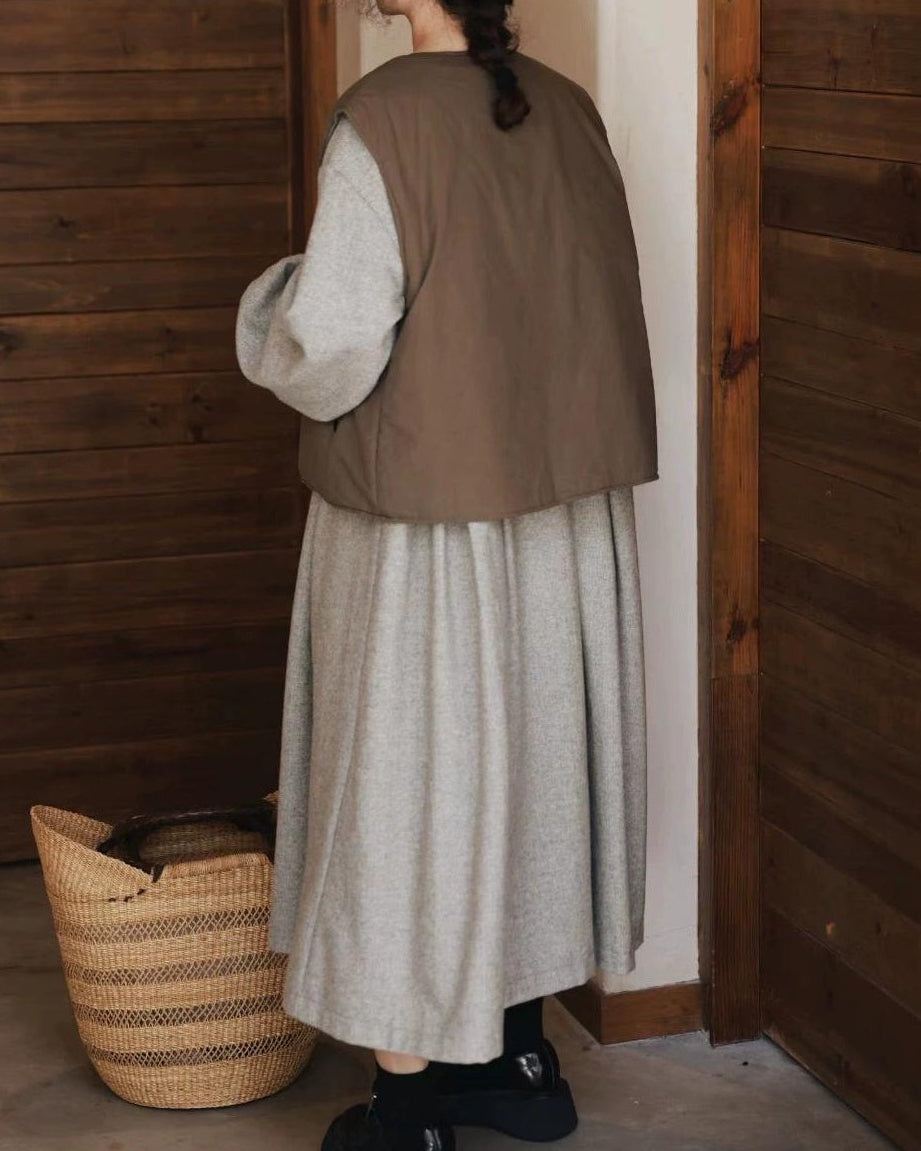 シングルブレストルーモカライトベスト 10091