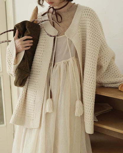 クラフトフリンジニットカーディガン 10209